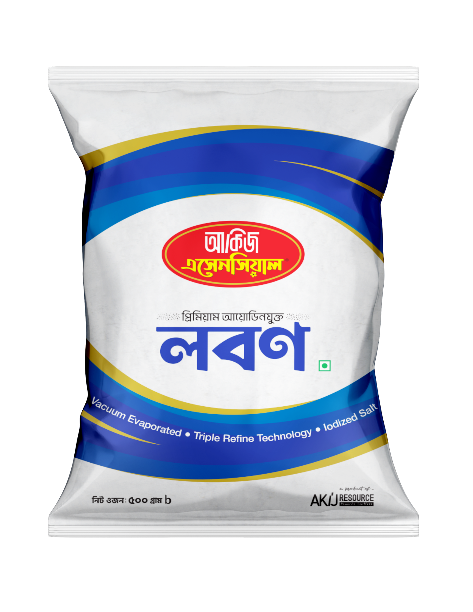Untitled design Akij Essential Iodized Salt 500g - Image 1