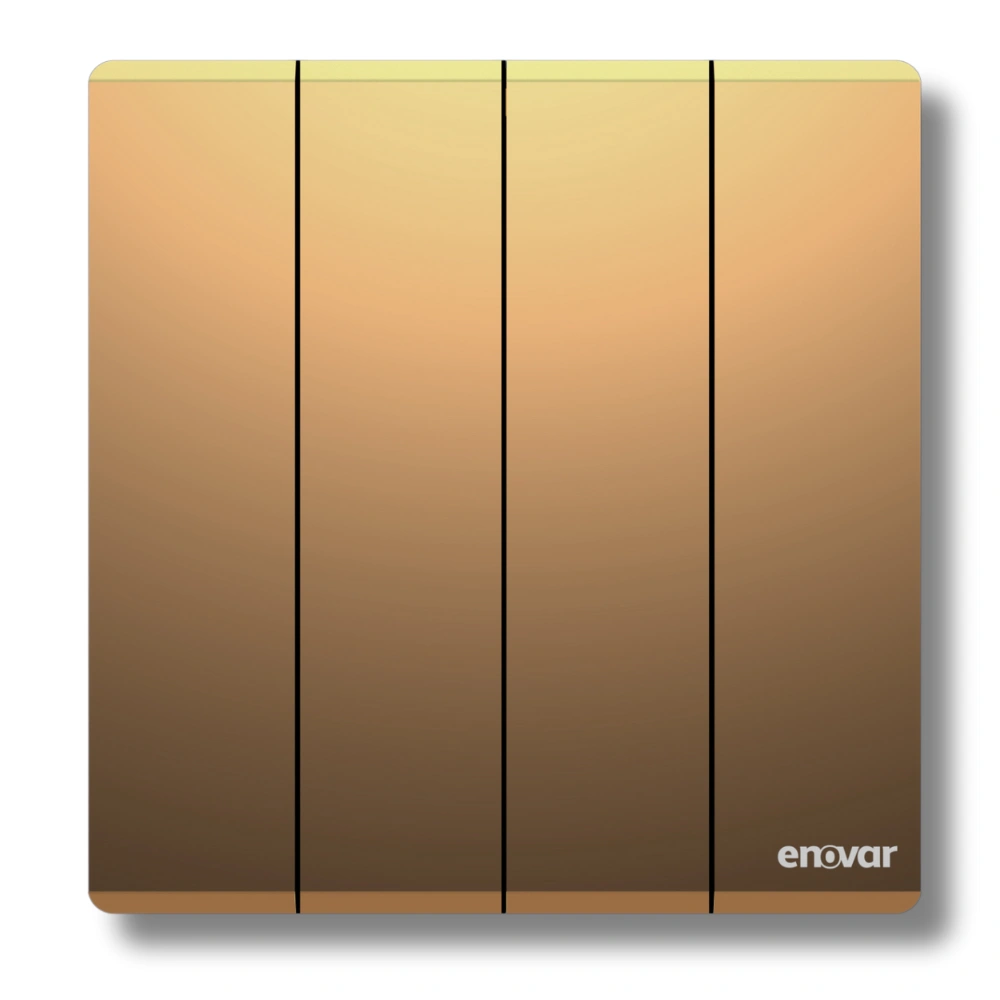 Aurora (4) ENOVARS 4GS1G (Aurora) 4 Gang Switch - 1 Way for modern interiors.