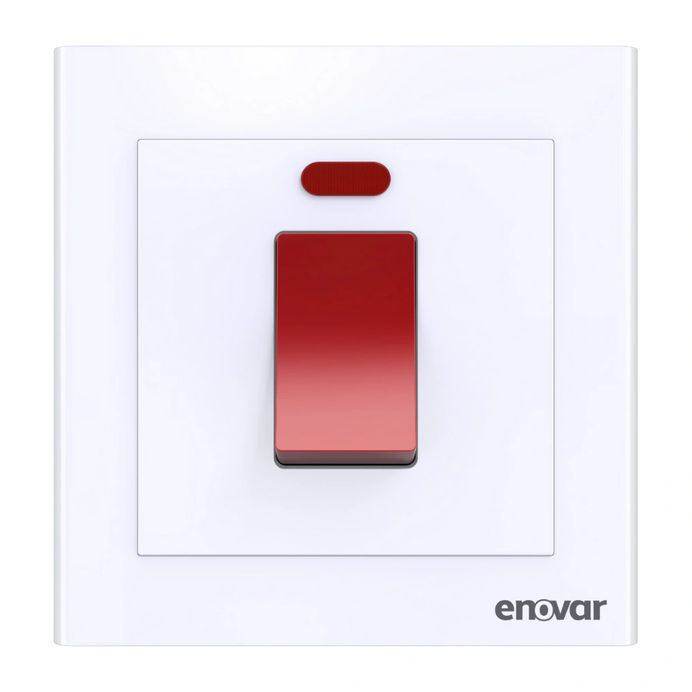 Orchid (11) ENOVAR 45ADPS (Orchid) Switch with Neon, front view with indicator