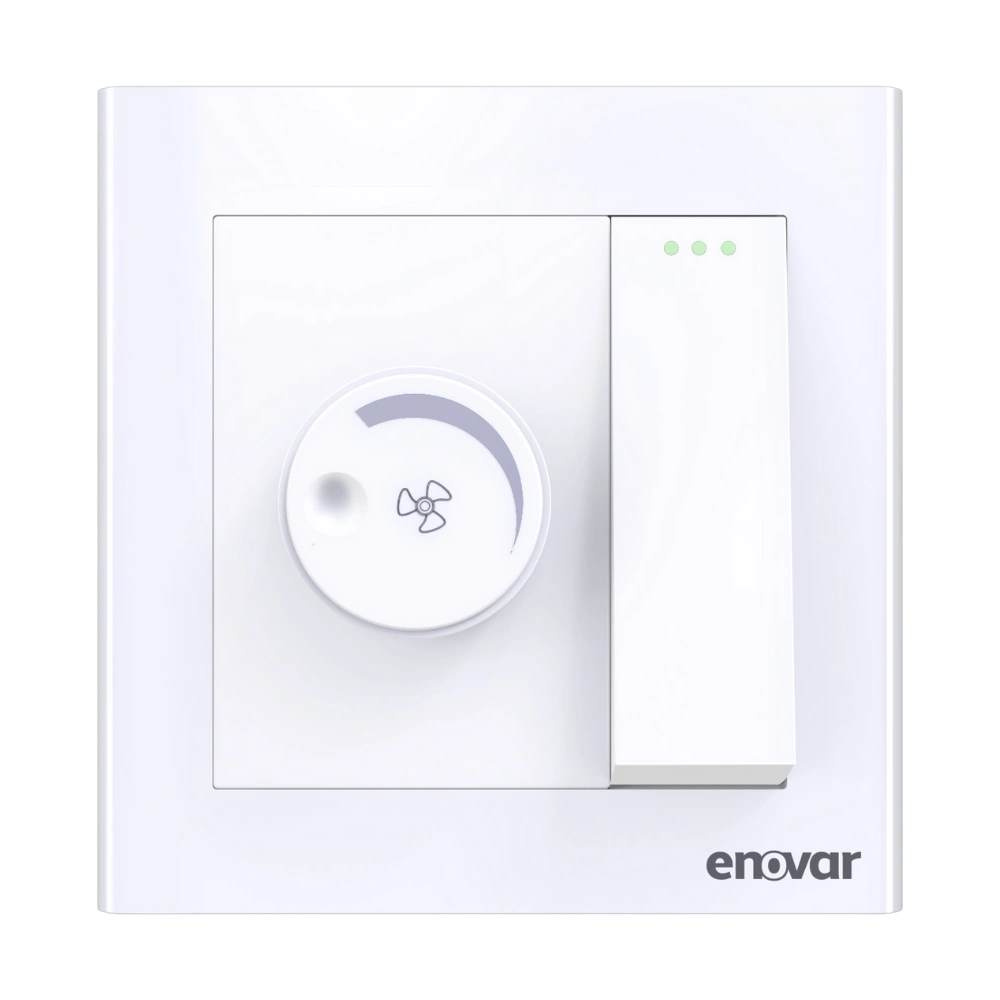 Orchid (16) ENOVAR (Orchid) Fan Regulator showing its sleek white design and control knob.