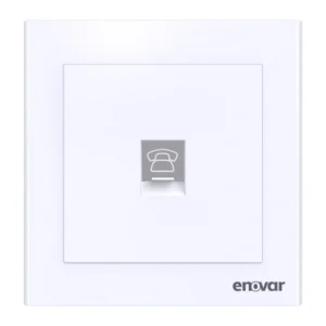 ENOVAR (Orchid) Telephone Socket RJ11 wall mount outlet white finish