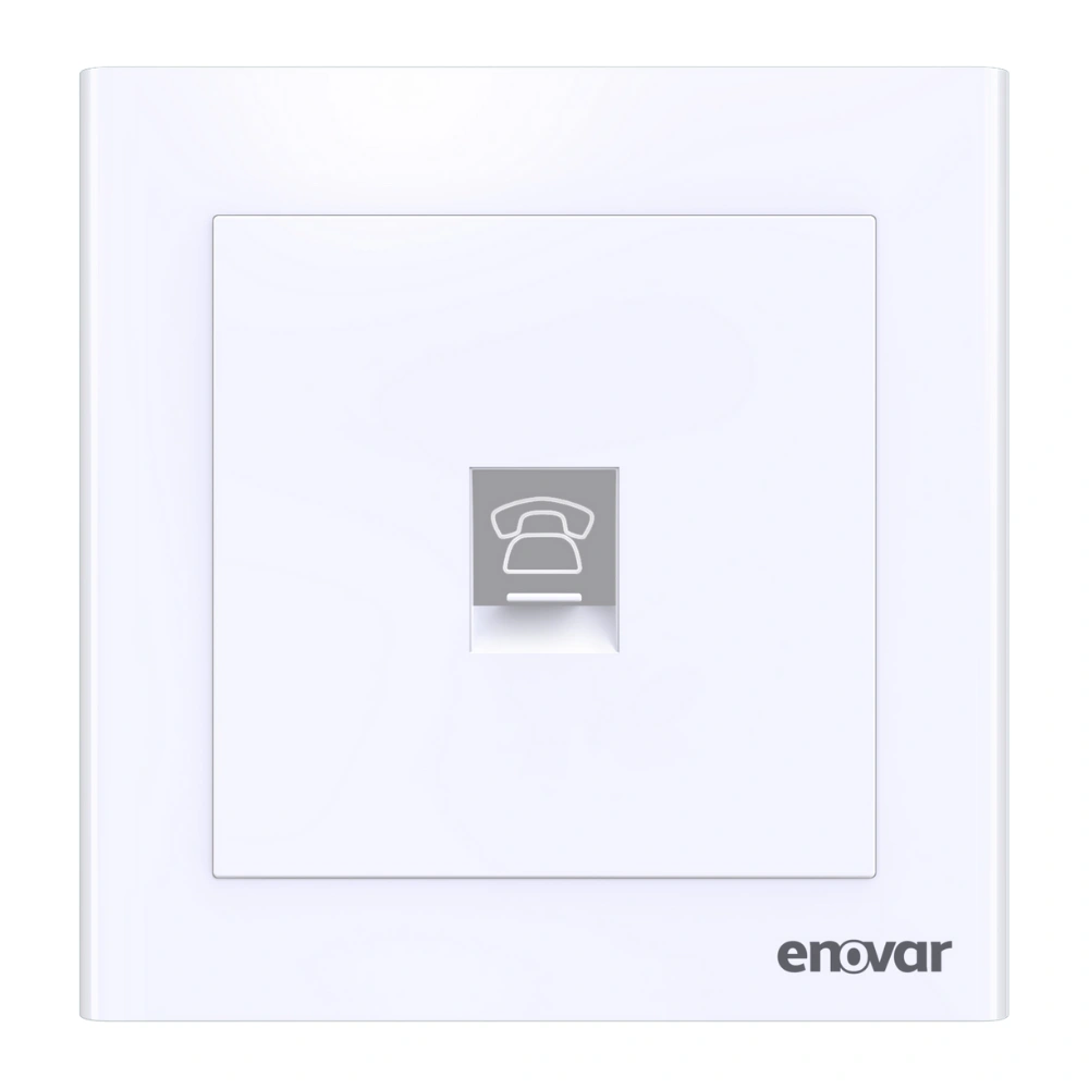 Orchid (8) ENOVER (Orchid) Telephone Socket with RJ11 port, sleek white finish