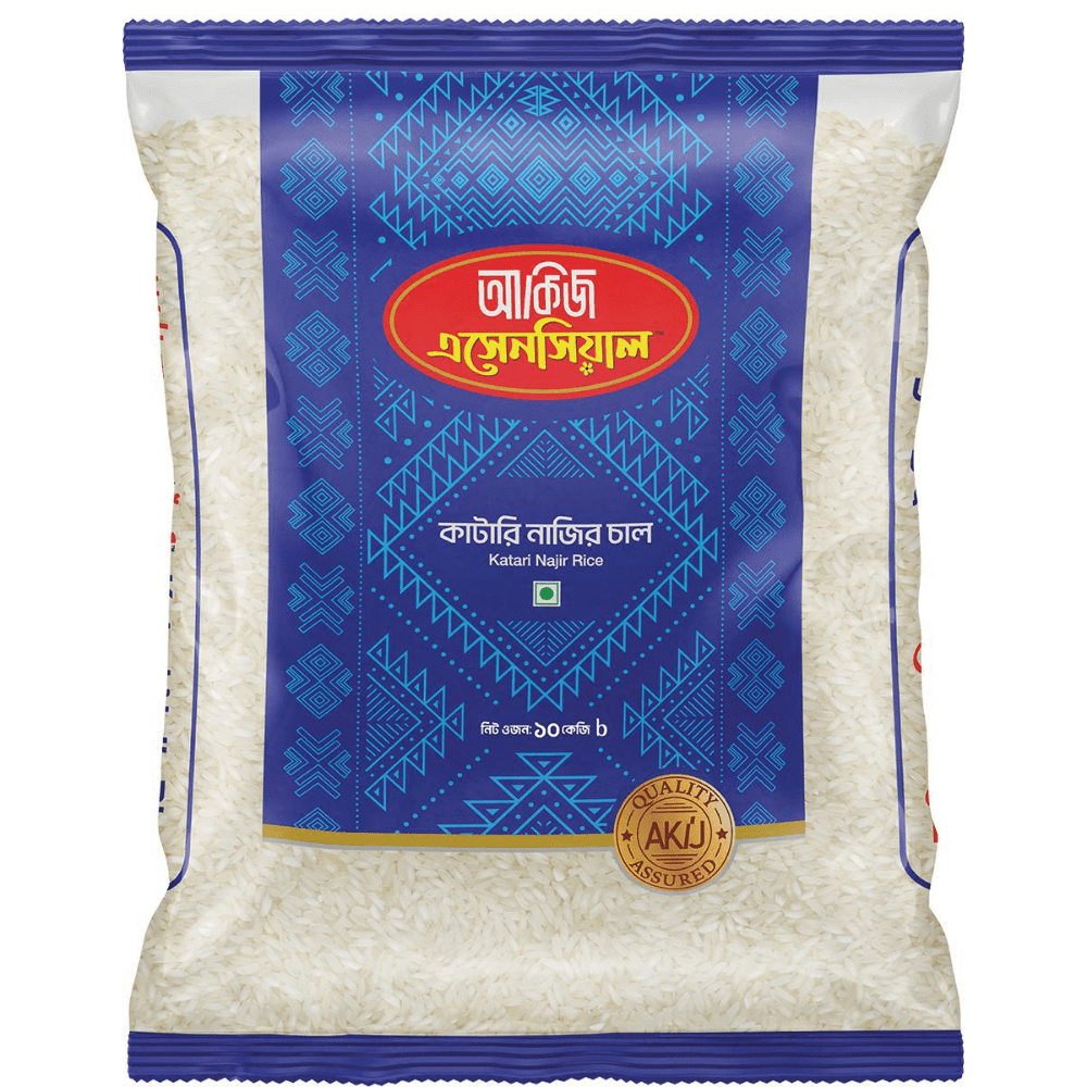 Akij Essential Katari Nazir Rice 10 KG in its branded packaging