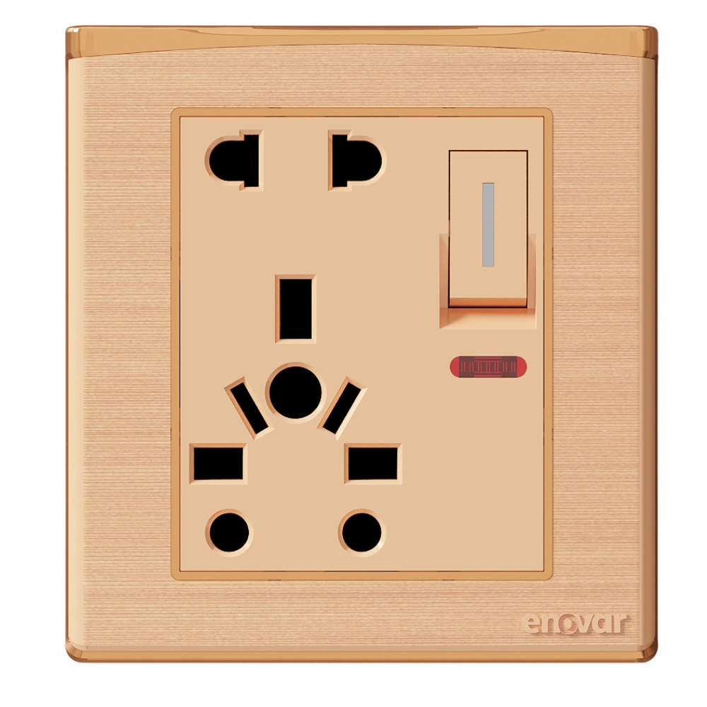 Lumigold (8) ENOVAR (Lumigold) 10 Pin Multi Socket with Switch showing 13A sockets