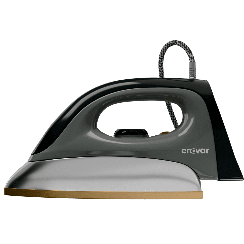 Enovar Heavy Dry Iron-Black-EHDI01 with its scratch-resistant ceramic soleplate