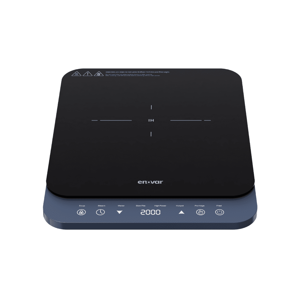 Untitled design (42) Induction Cooker Riva operating on a modern kitchen countertop with a pot